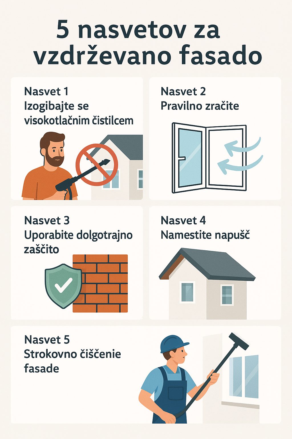 5 nasvetov za vzdrževano fasado